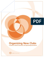 Organizing New Clubs: A Guide For District Governors and Special Representatives