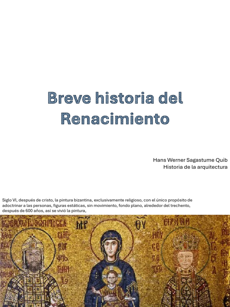 Breve Historia Del Renacimiento | PDF | Renacimiento | Miguel Ángel