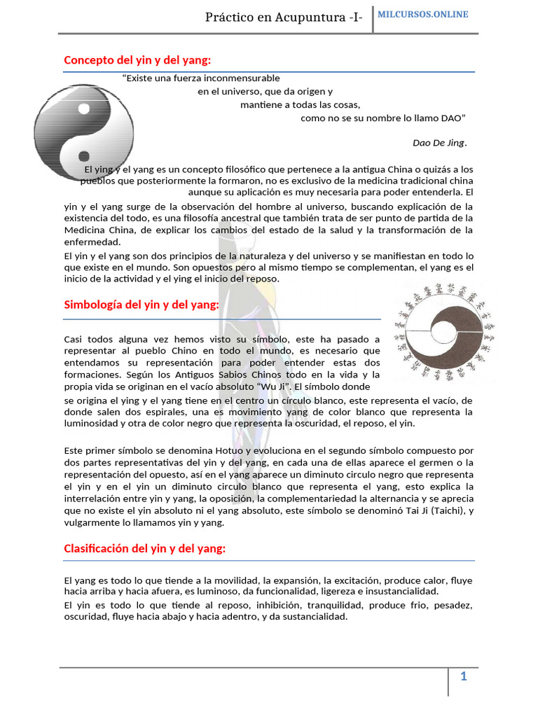El Yin y El Yang-Sistematico | PDF | Yin y yang | medicina tradicional ...