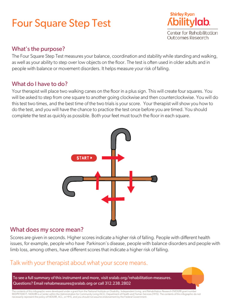 Four Square Step Test | PDF