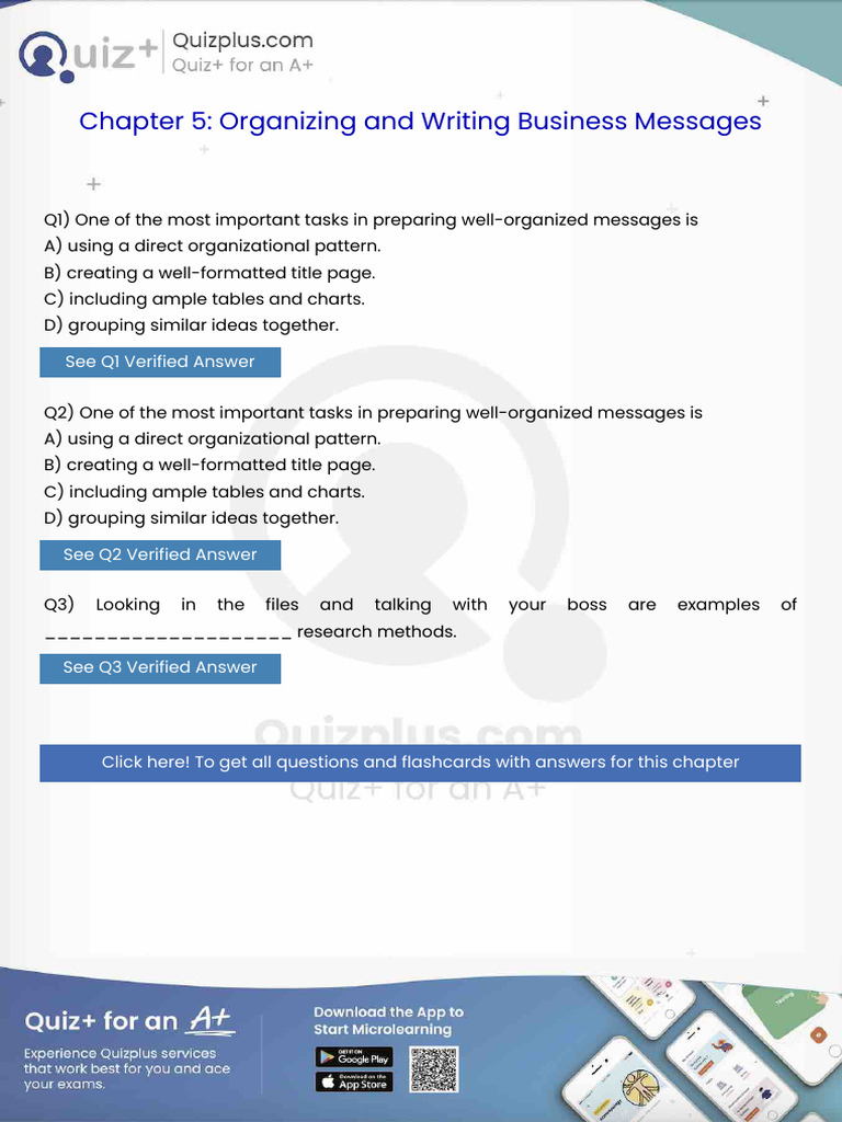 One of The Most Important Tasks in Preparing Wellorganized Messages Is ...