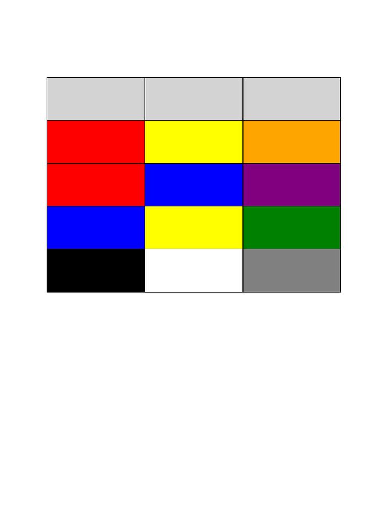 Tabel Campuran Warna Lengkap | PDF