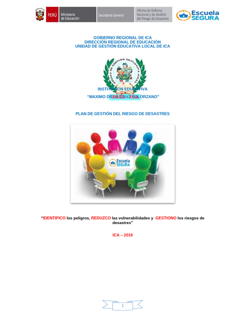 Estructura PGRD Ie | PDF | Riesgo | Primeros auxilios