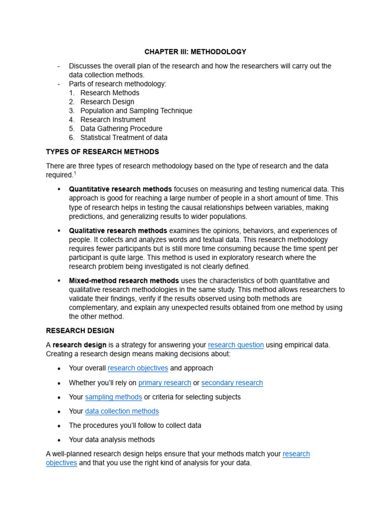 Chapter 3 Research Methodology | PDF