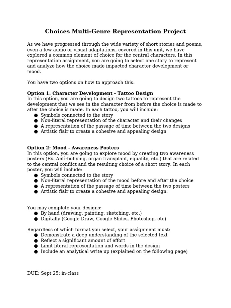 Choices Representation Assignment | PDF | Communication | Human ...