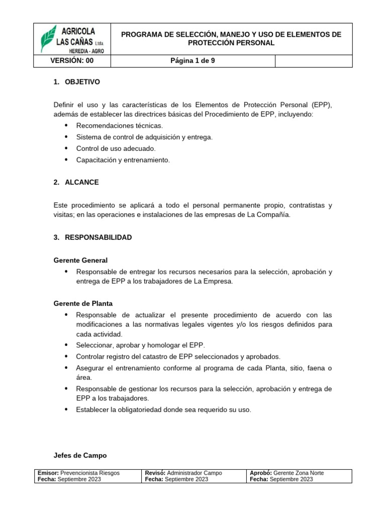 Programa Selección, Manejo y Uso de Epp | PDF | Guante | Soldadura