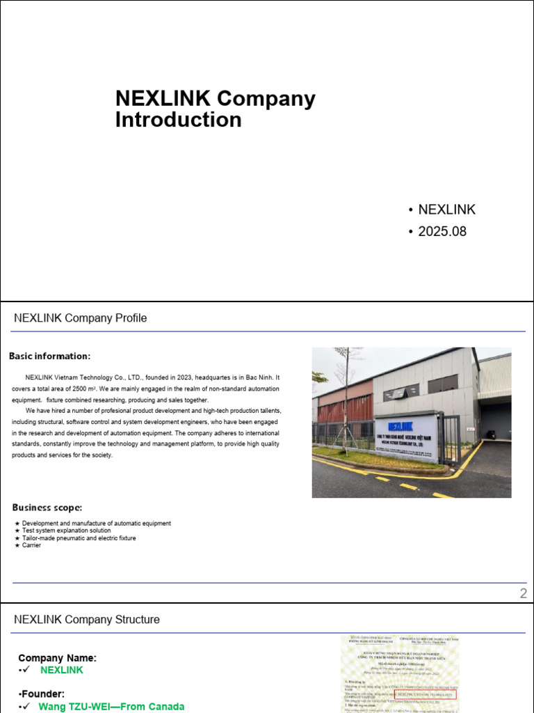 NEXLINK Introduction 2025 | PDF