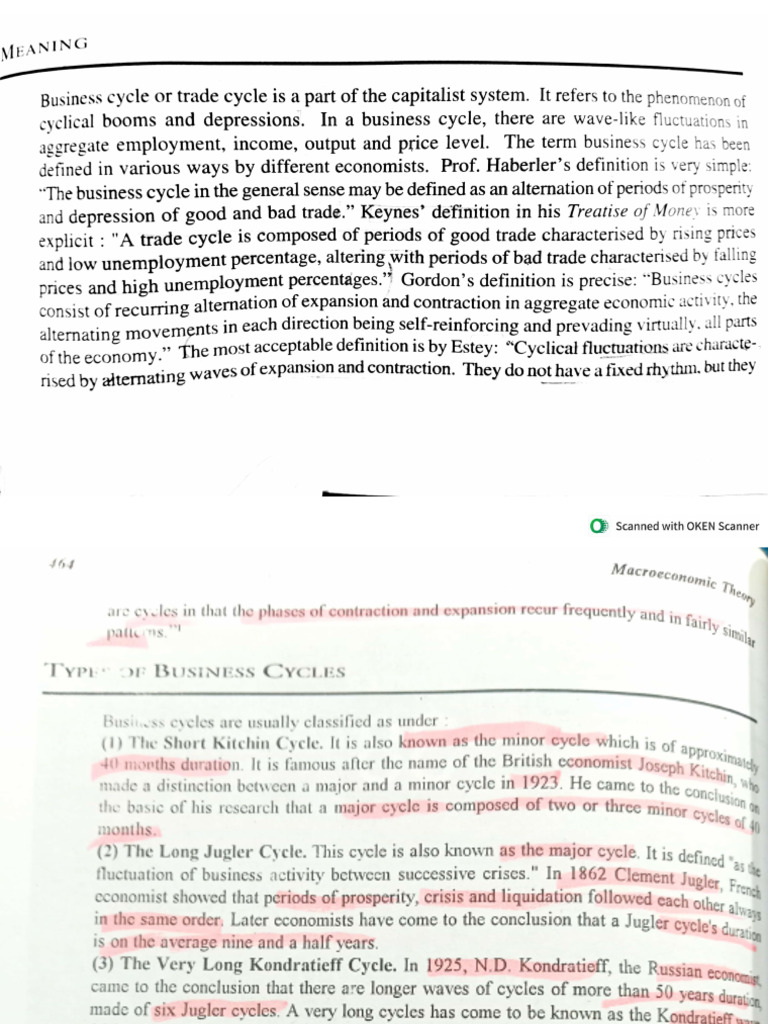 Business Cycle From Jhingan | PDF