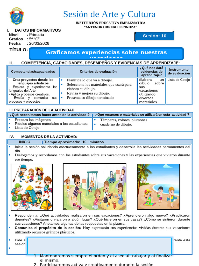 10-Arte-Viernes 20 de Marzo | PDF | Aprendizaje | Dibujo