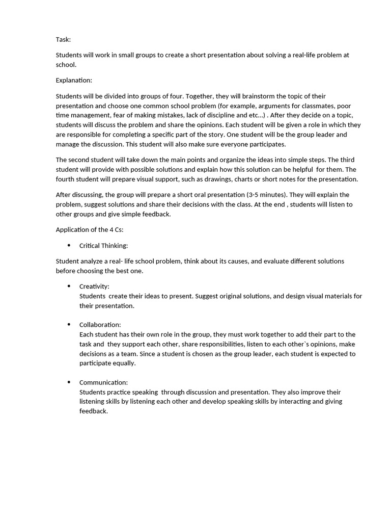 Assignment Create A Lesson | PDF