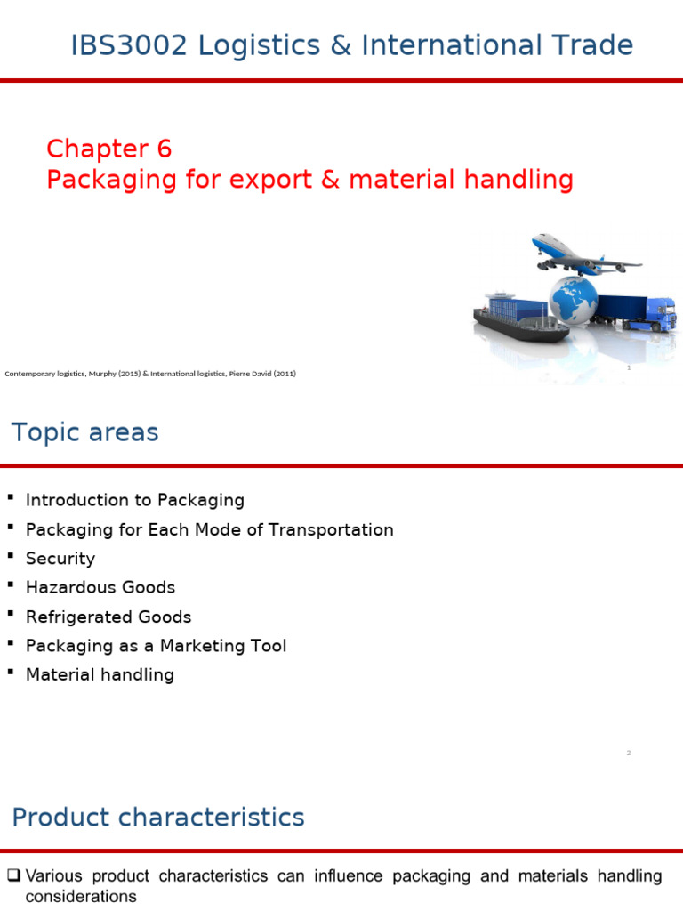 Chapter 6 - Packaging For Export Material Handling | PDF | Cargo ...