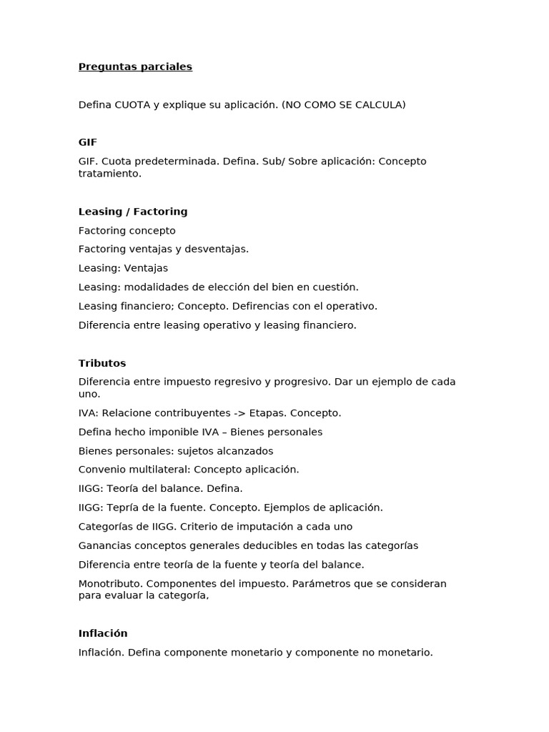 Preguntas Parciales CDG Por Mi | PDF