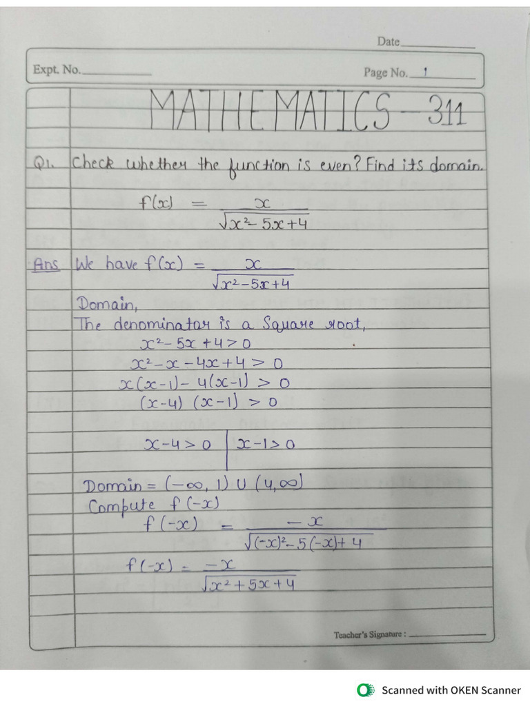 Math 12th Handwrriten Tma | PDF