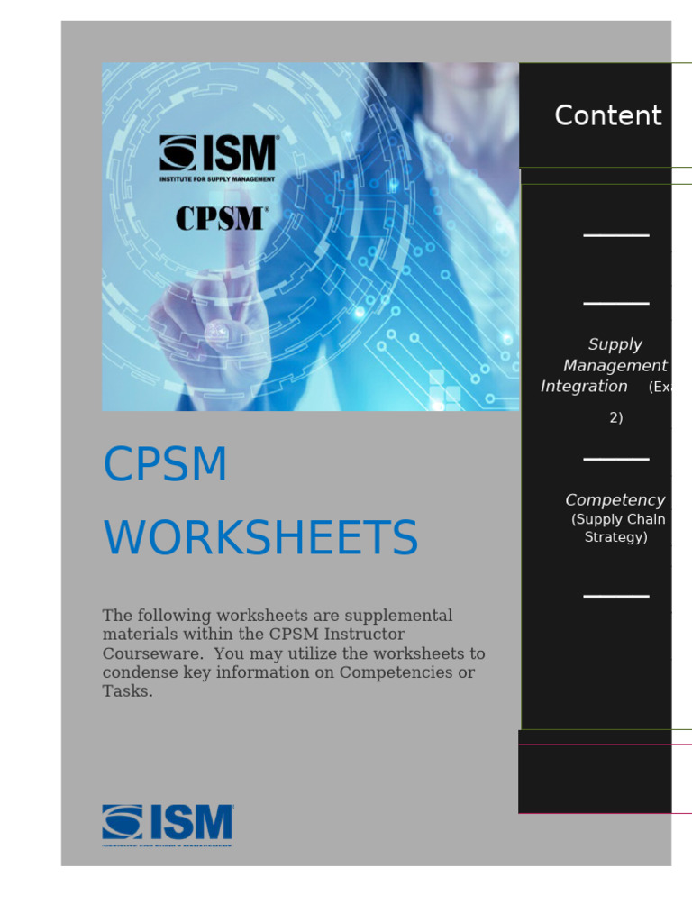 CPSM Exam 2 Supply Chain Worksheet 2020 | PDF | Enterprise Resource ...