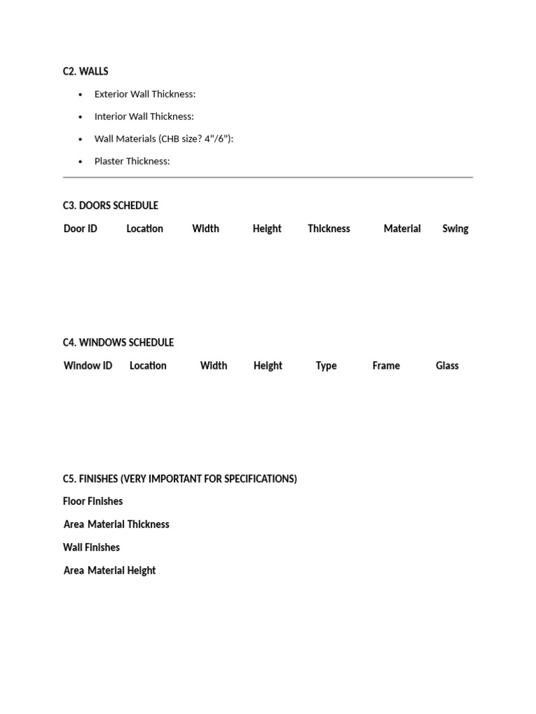 3 Details Need For Plan | PDF