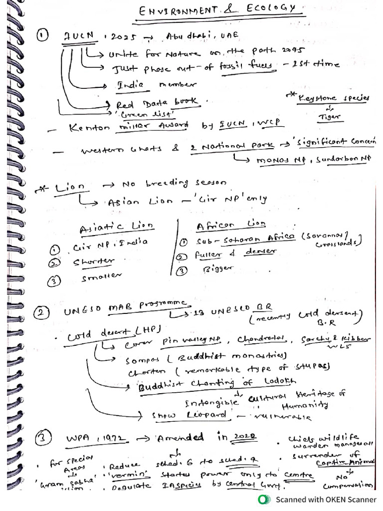 Environment Vision Notes | PDF