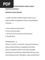 Download Contoh Soal Latihan Ujian Advokat PERADI - Ep04 - Dengan Pembahasan Jawaban by Syukni Tumi Pengata SN101611076 doc pdf