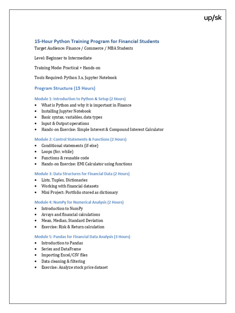 Python in Finance | PDF