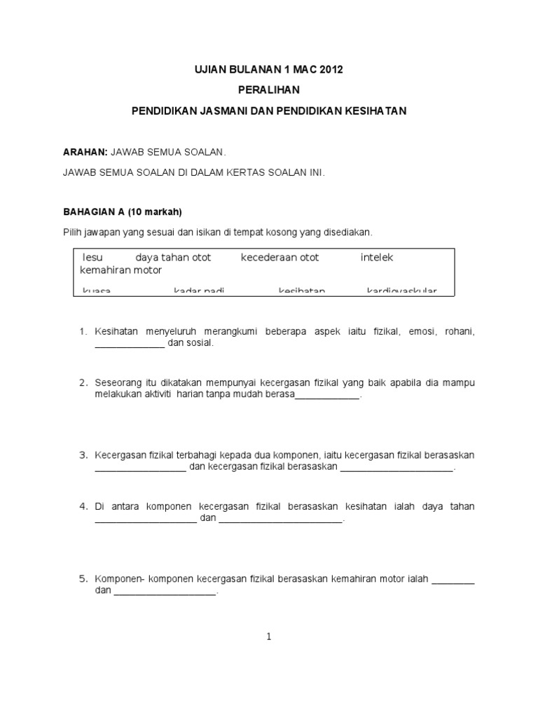 Contoh Soalan Ujian Bulanan Matematik Tahun 4 Kssr - Modif H