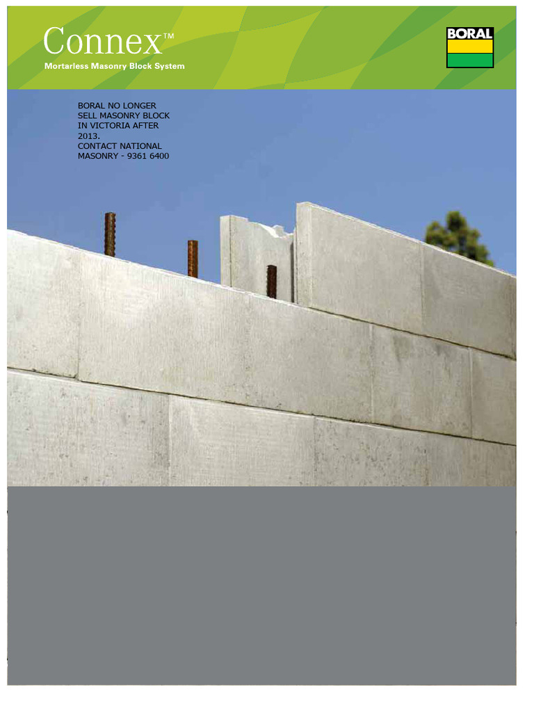 Boral Connex Masonry Block Wall | PDF