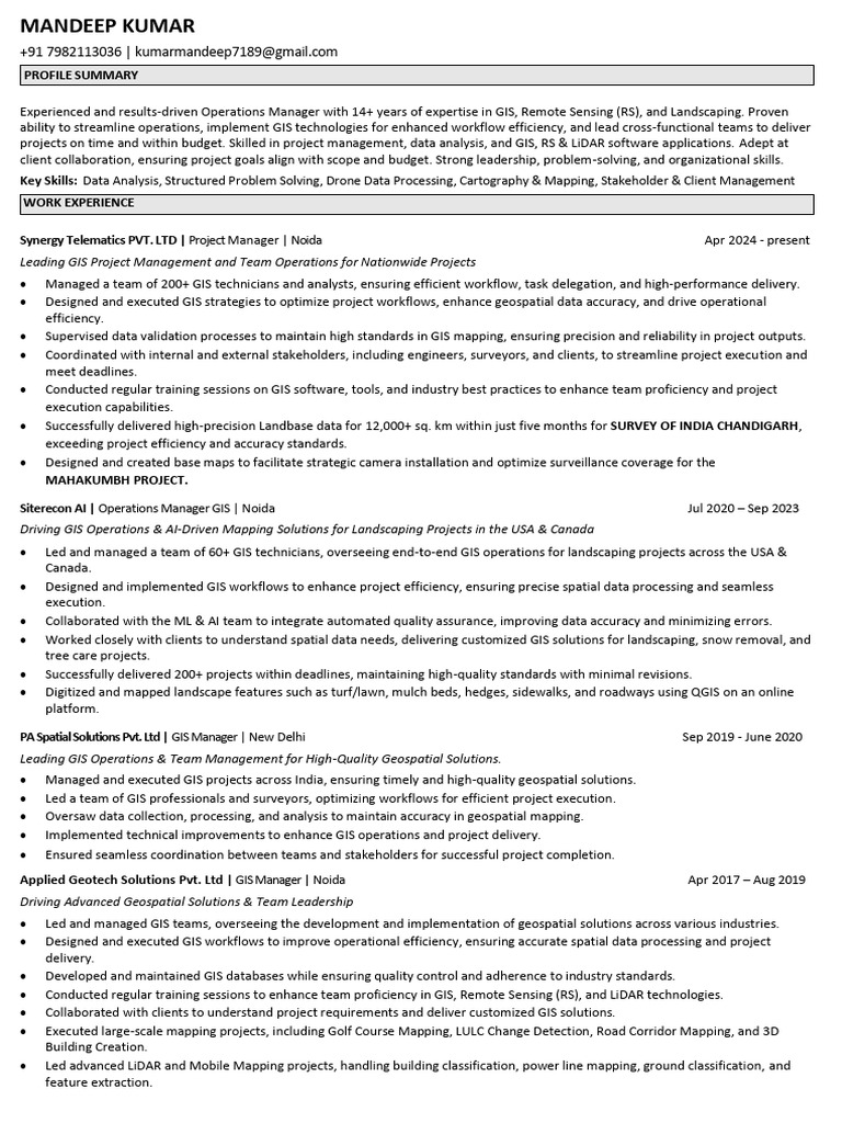 Mandeep Kumar | PDF | Geographic Information System | Remote Sensing