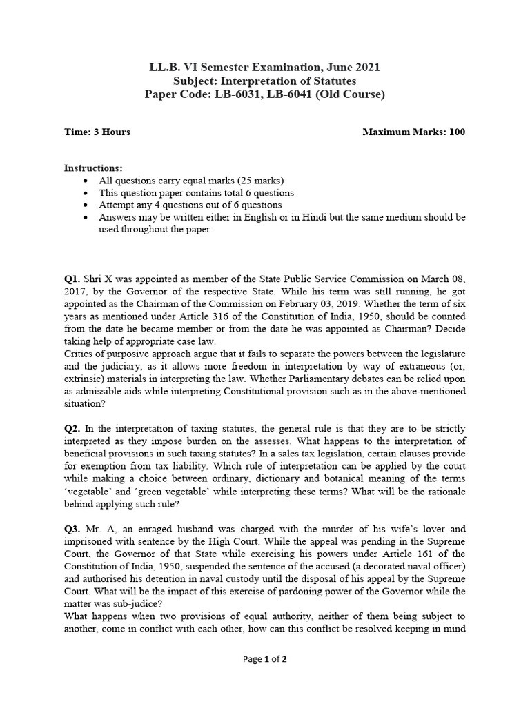 IOS Question Paper 2021 | PDF | Political Law | Justice
