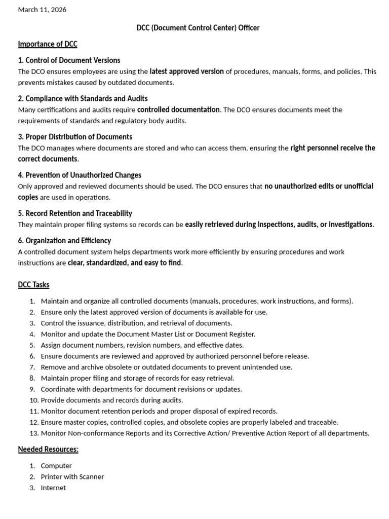 DCC and R&D Personnel | PDF | Pharmaceutical Formulation | Regulatory ...