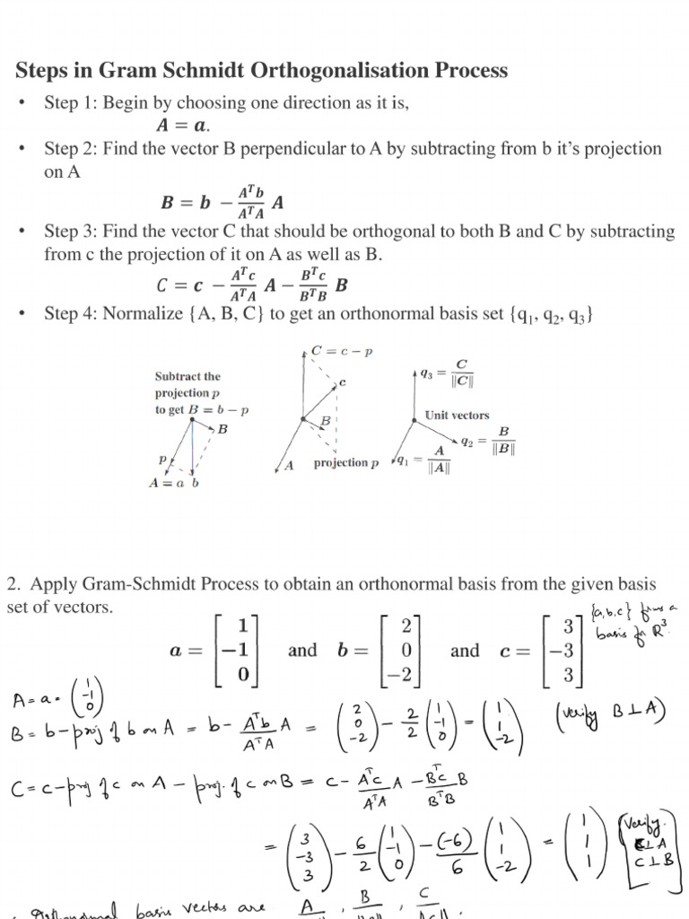 EM2 - L23 Gram-Schmidt Orhonormalisation Process II | PDF