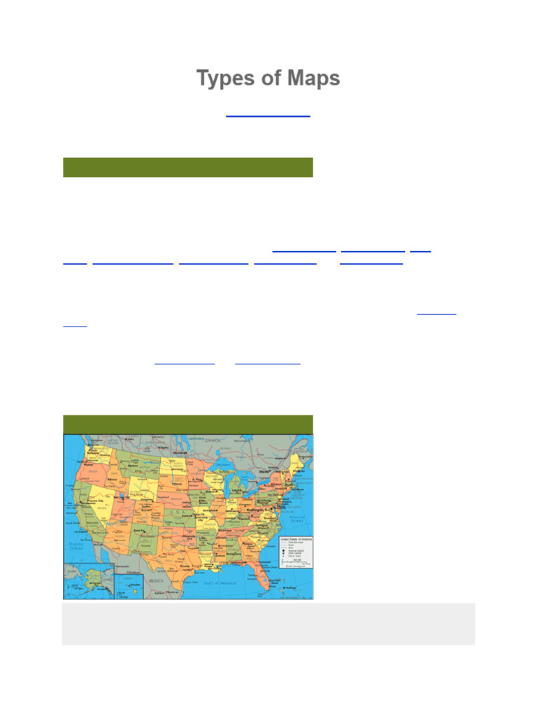 Types of Maps | PDF