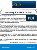 Converting Fraction To Decimal