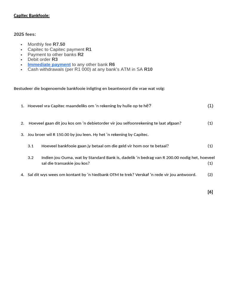 Capitec Bankfooie | PDF