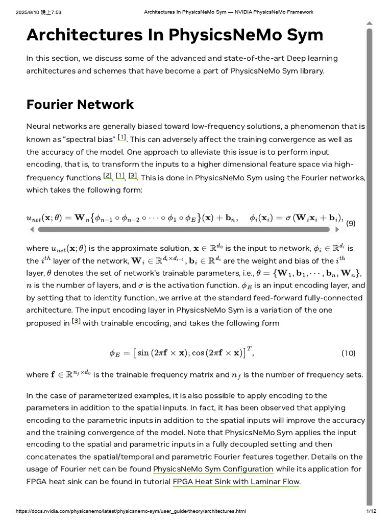 Architectures in PhysicsNeMo Sym - NVIDIA PhysicsNeMo Framework | PDF ...
