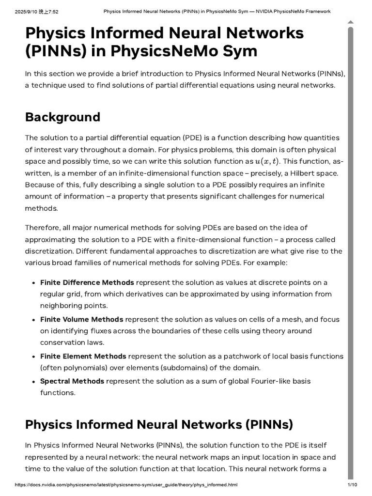 Physics Informed Neural Networks (PINNs) in PhysicsNeMo Sym - NVIDIA ...