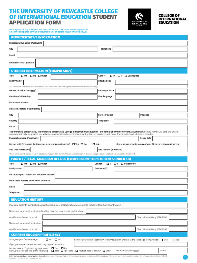 CIE Application Form Non China FA DEC 2023 | PDF | Cost Of Living ...