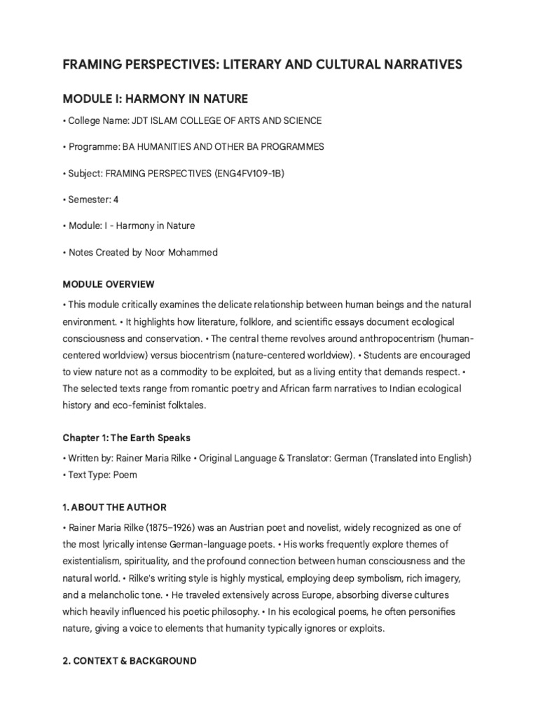 Module I - Harmony in Nature | PDF | Conservation Biology | Ahimsa