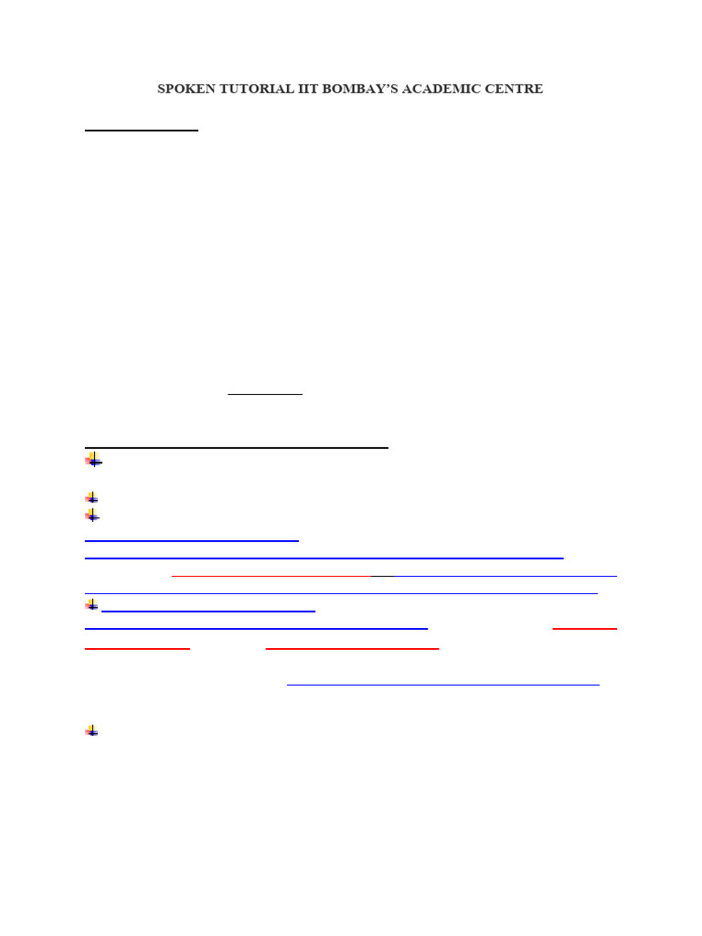 Spoken Tutorial Student Guidelines | PDF | Intelligence