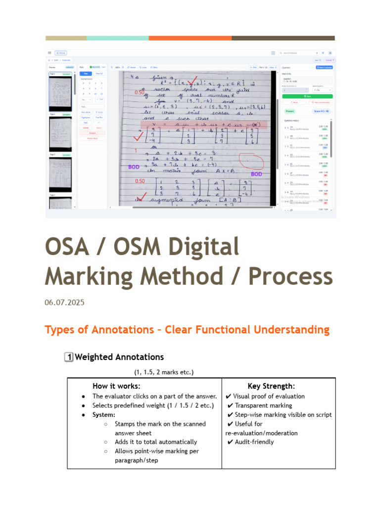 OSA - OSM Digital Marking Method | PDF