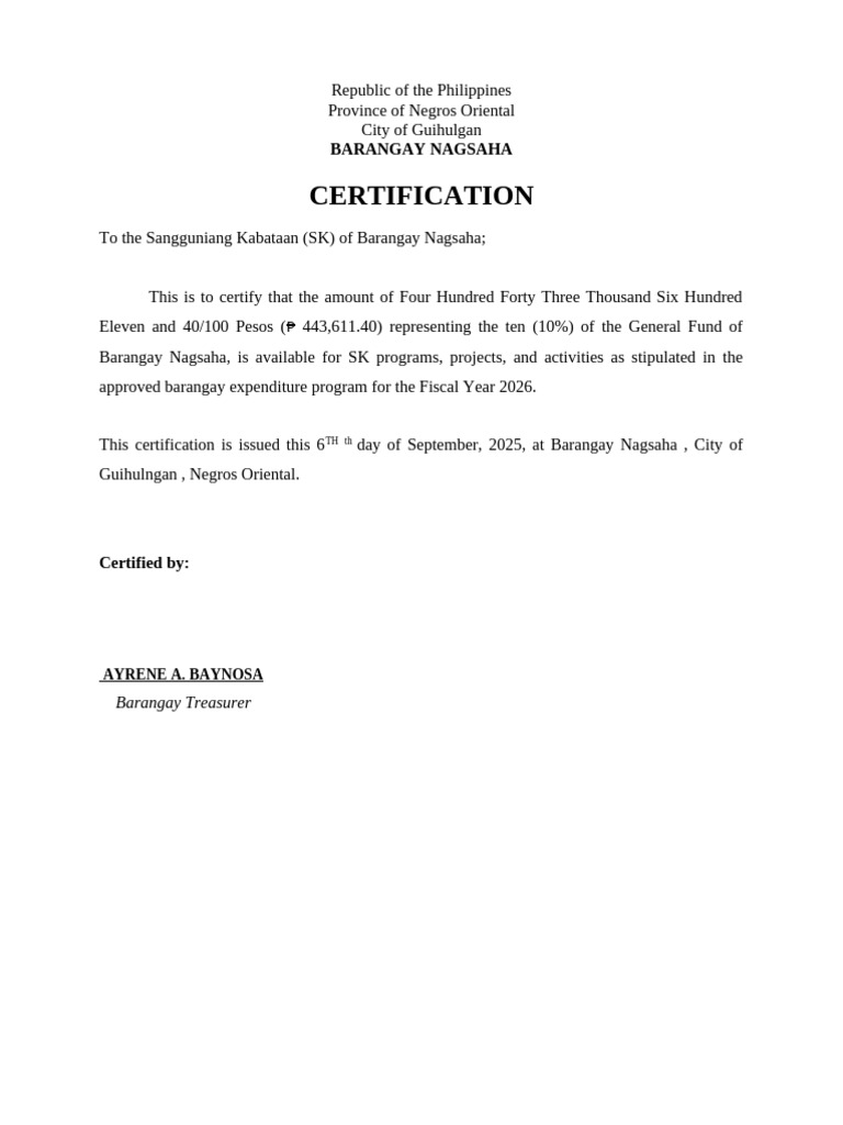 Certification | PDF