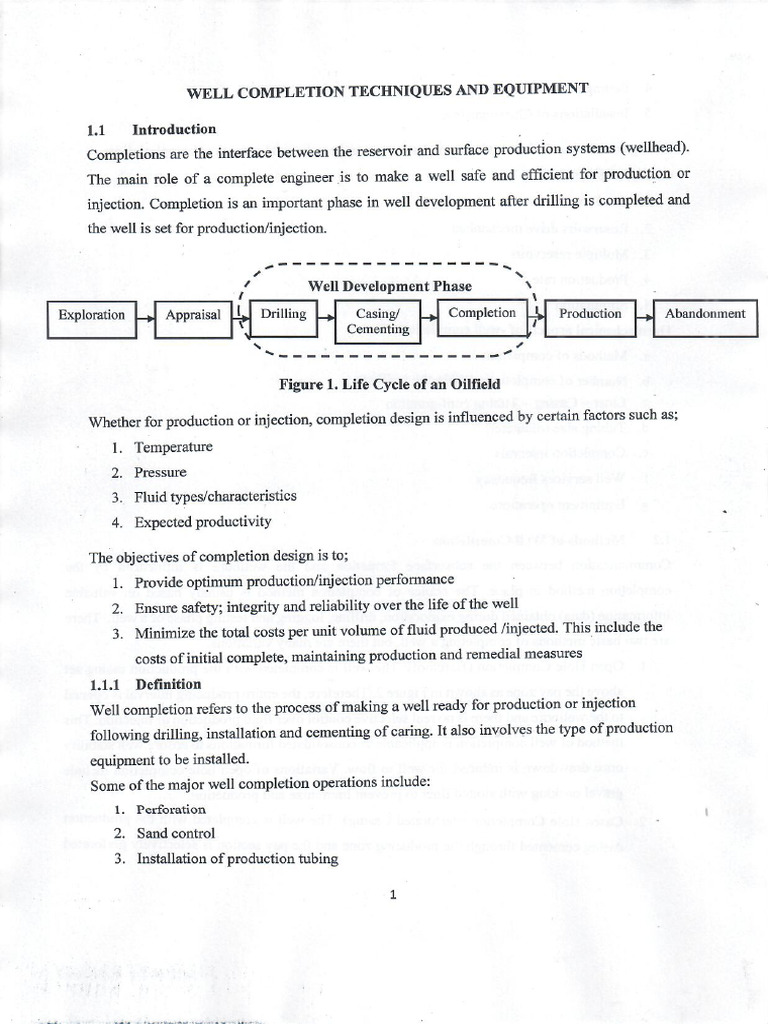 TPE 515 - Well Completion Note | PDF