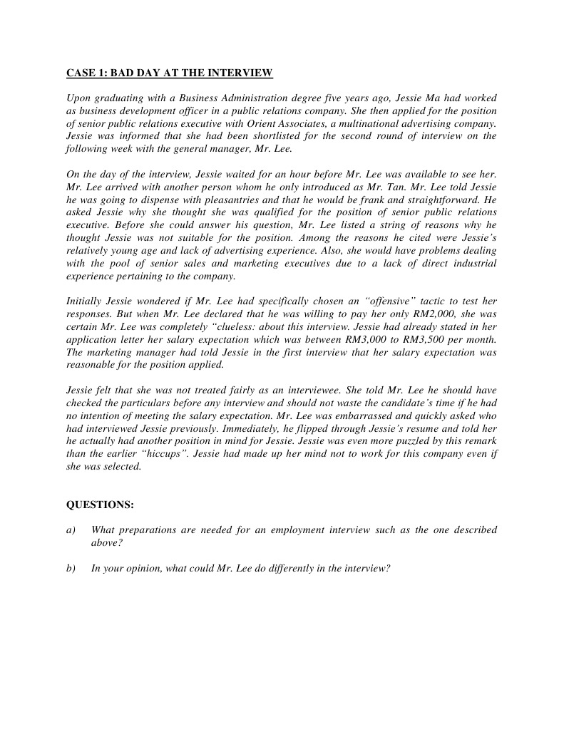 Interview Mistakes: A Case Study | PDF | Interview | Public Relations