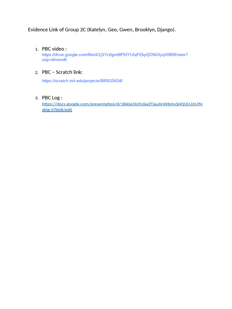 Evidence Link of Group 2C | PDF