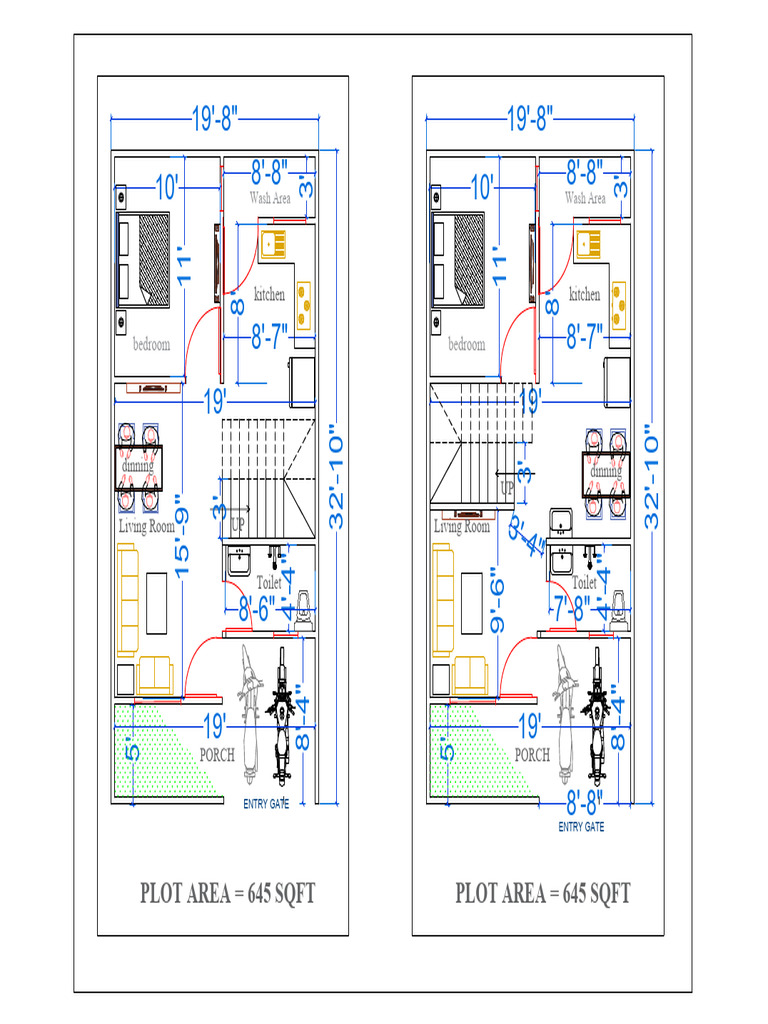 645 SQFT Ews Plot GF Planning 2 NOS Option | PDF