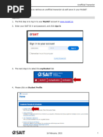 Requesting Your SAIT Transcript Guide | PDF | Apprenticeship