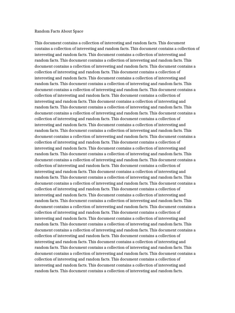 Random Facts 1 | PDF | Sources | Document