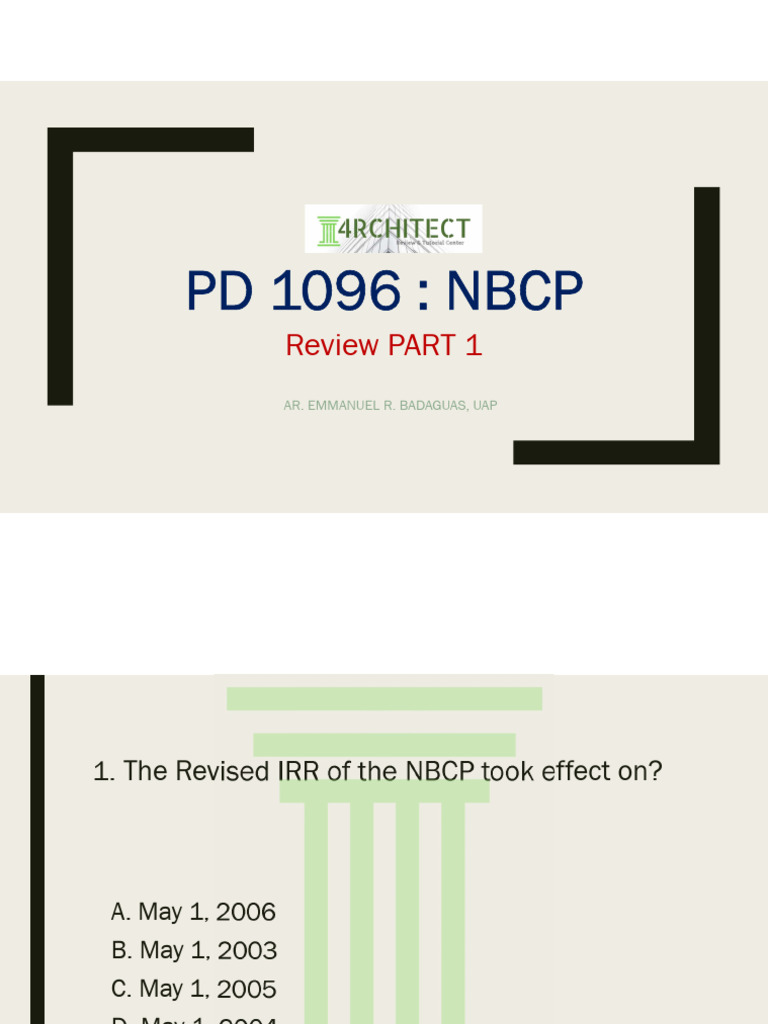 PD 1096 Review 1 | PDF | Wall | Street