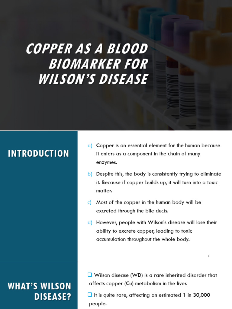 Copper As A Blood Biomarker For Wilson's Disease | PDF | Liver | Copper