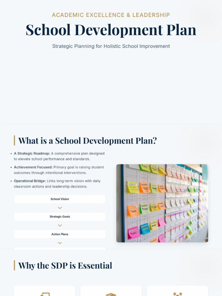 Improved School Development & Improvement Plan (SDP) | PDF