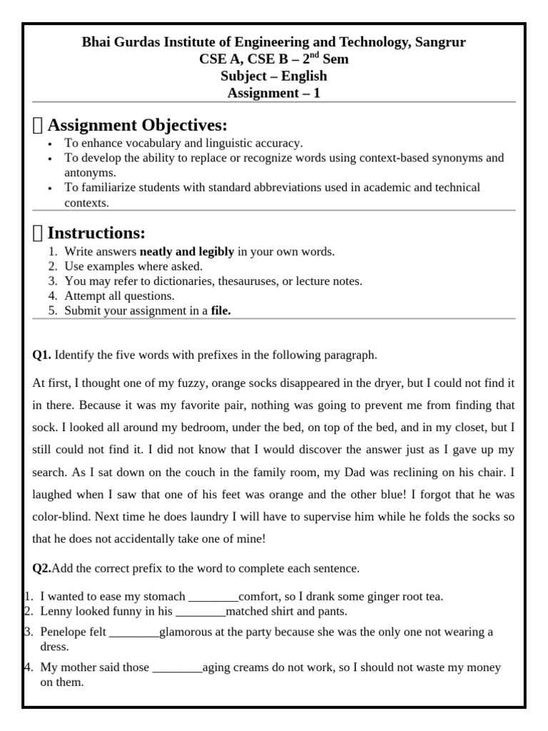 Assignment I | PDF