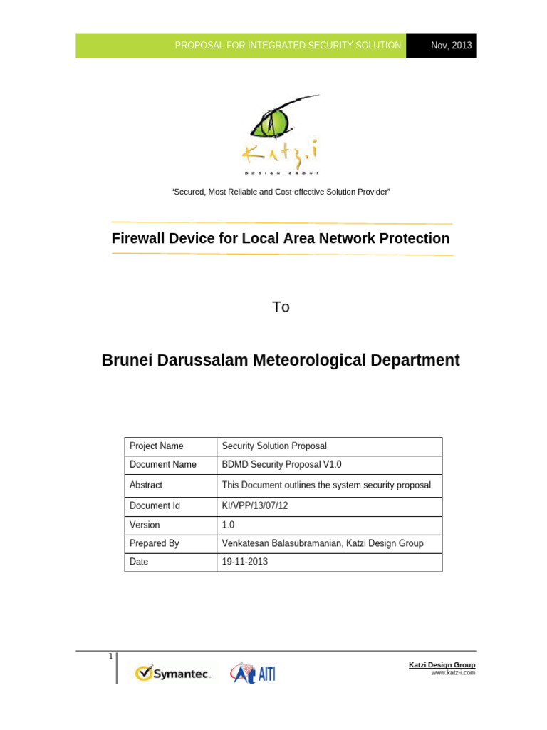 BDMS Security Firewall Proposal | PDF | Firewall (Computing) | Computer ...