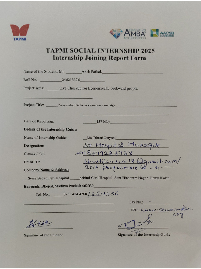 Joining Report-Aksh Pathak | PDF